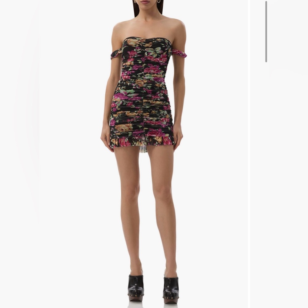 AFRM Floral Off-Shoulder Mini Dress